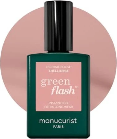 Manucurist Green Flash Gel Nagellack shell beige, 15ml