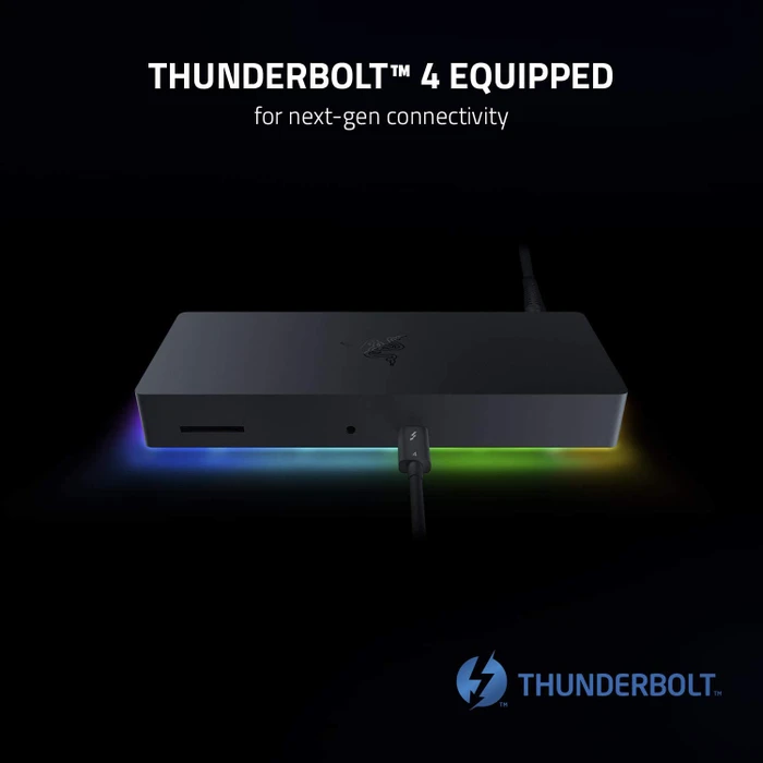 Razer Thunderbolt 4 Dock Chroma, schwarz, UK, Thunderbolt 4 [Buchse]
