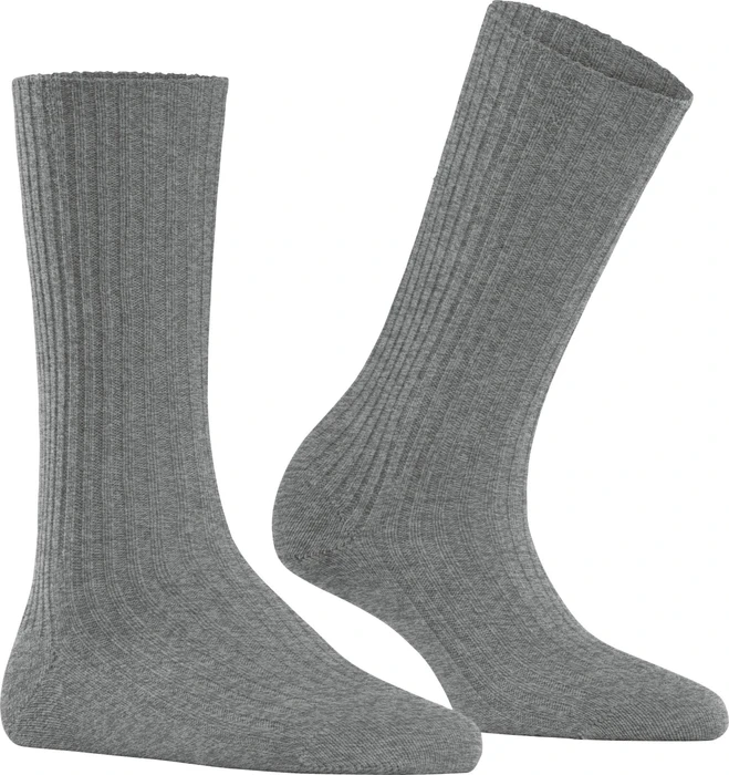 Falke Cosy Wool Boot Socken light greymel. (Damen)