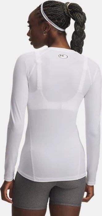 Under Armour HeatGear Armour Kompressionsshirt langarm white/halo gray (Damen)