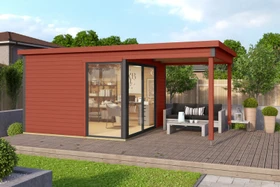 Lasita Maja Domeo 2 Gartenhaus schwedenrot