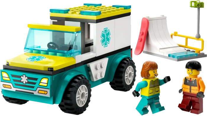 LEGO City - Rettungswagen und Snowboarder
