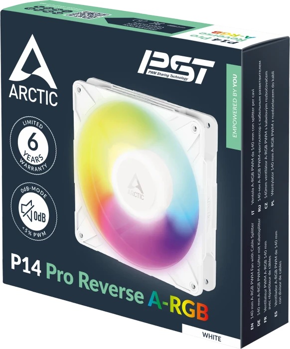 ARCTIC P14 Pro Reverse A-RGB, weiß, 140mm, 3er-Pack