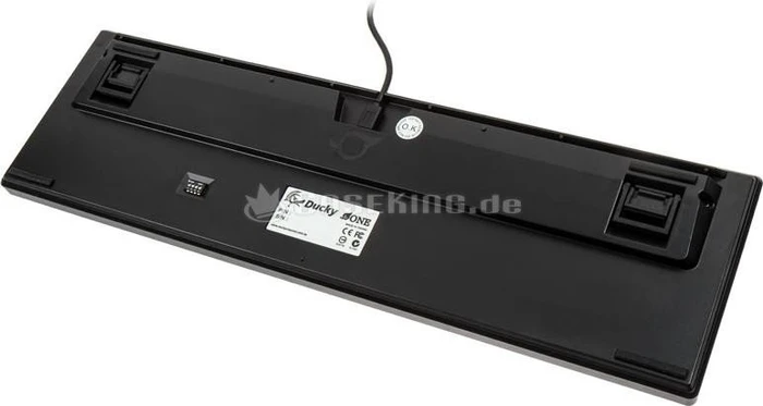 Ducky One PBT, LEDs blau, schwarz, MX BLUE, USB, DE