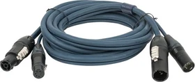 DAP Audio FP-14 Hybrid Cable - powerCON TRUE1 & 5-pin XLR, 3m blau