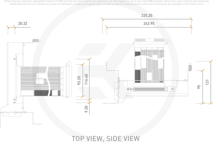 EK Water Blocks EK-Loop Vertical GPU Holder EVO, shifted, inkl. Grafikkarten-Halterung, gewinkelt, PCIe 4.0, 200mm