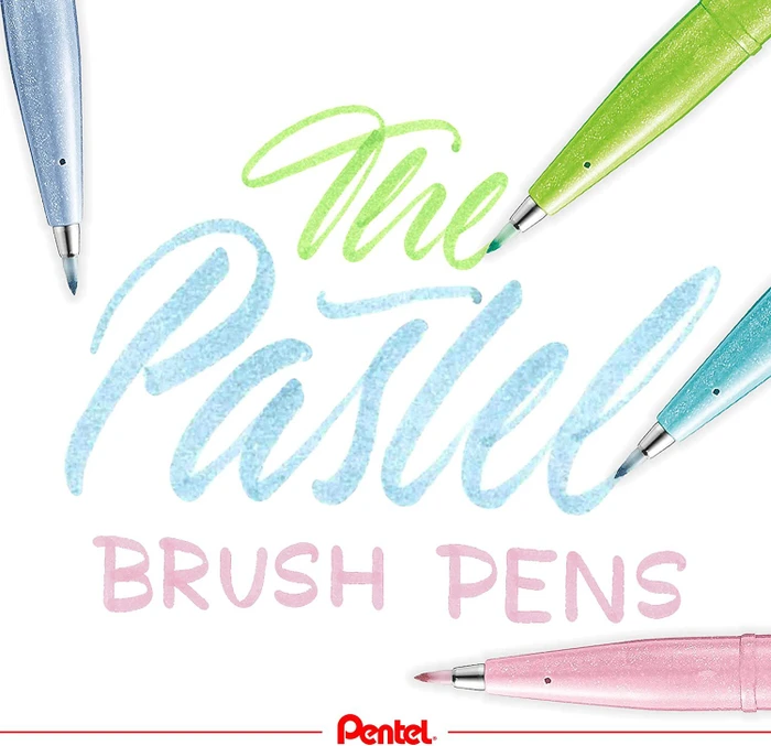 Pentel Brush Sign Pen SES15C sortiert, 4er-Set