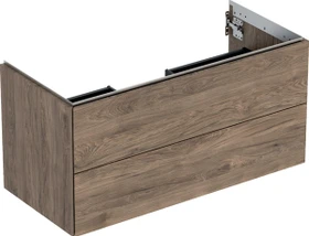 Geberit ONE Unterschrank für Waschtisch, mit zwei Schubladen, 105cm, Nussbaum hickory/Melamin Holzstruktur