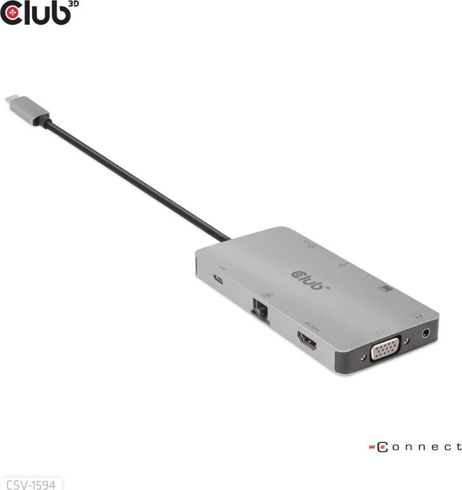 Club 3D 9-in-1 Hub, USB-C 3.0 [Stecker]