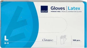 Abena Latex Einweghandschuhe L transparent, 100 Stück