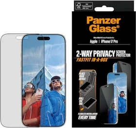 PanzerGlass Privacy Screen Protector Ultra-Wide Fit w. Fastfit In-a-Box für Apple iPhone 17 Pro