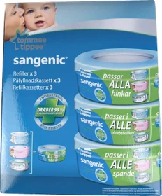 Tommee Tippee Sangenic Universal Nachfüllkassette für Windeltwister, 3 Stück
