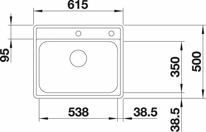 Blanco Lemis 6-IF Einbau Becken reversibel mit Ablauffernbedienung edelstahl (525109) – Bild 2 von 5