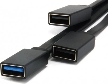Conceptronic HUBBIES schwarz USB-Hub, 1x USB-A 3.0, 2x USB-A 2.0, USB-C 3.0 [Stecker]