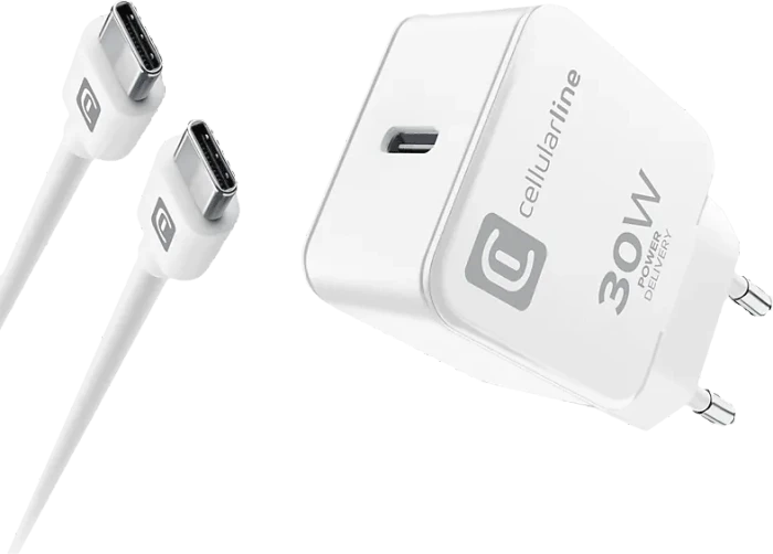 Cellularline Charger Kit 30W USB-C to USB-C weiß