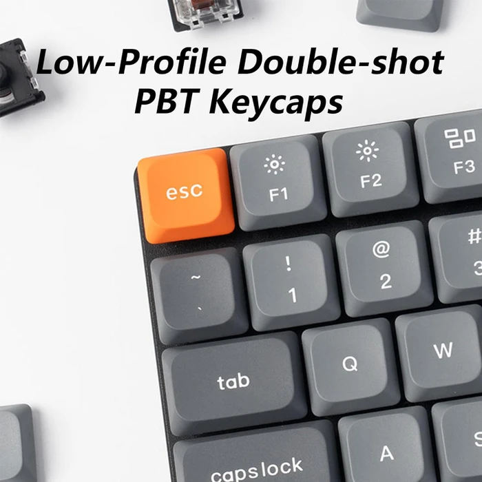 Keychron K17 Max, grau, LEDs weiß, Gateron LOW PROFILE 2.0 RED, USB/Bluetooth, US