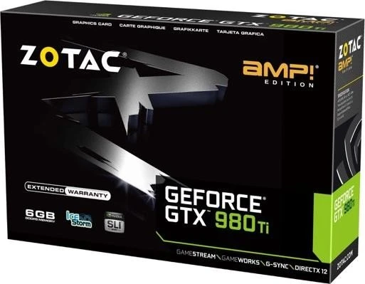 Zotac GeForce GTX 980 Ti AMP!, 6GB GDDR5, DVI, HDMI, 3x DP