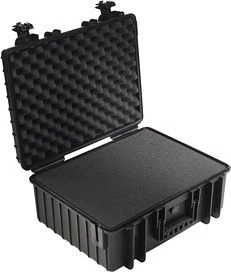 B&W International Outdoor Case Typ 6000 Koffer schwarz mit Schaumstoffeinsatz