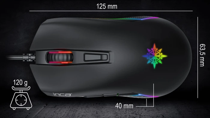 Inca IMG-GT14 RGB Gaming Mouse, USB