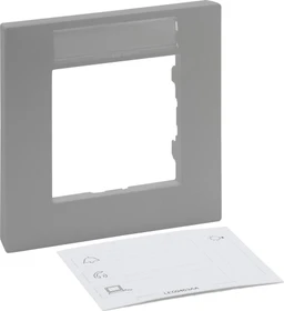 Legrand Niloe Step 1-fach Rahmen Beschriftungsfeld, aluminium