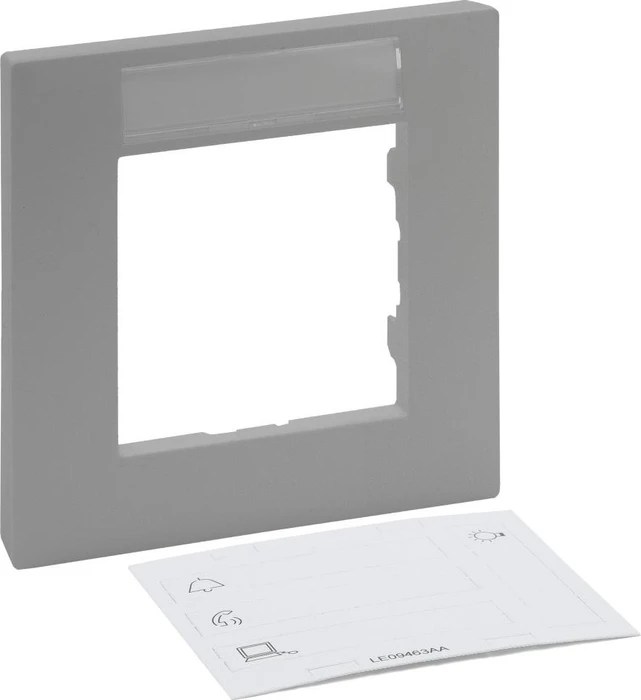 Legrand Niloe Step 1-fach Rahmen Beschriftungsfeld, aluminium
