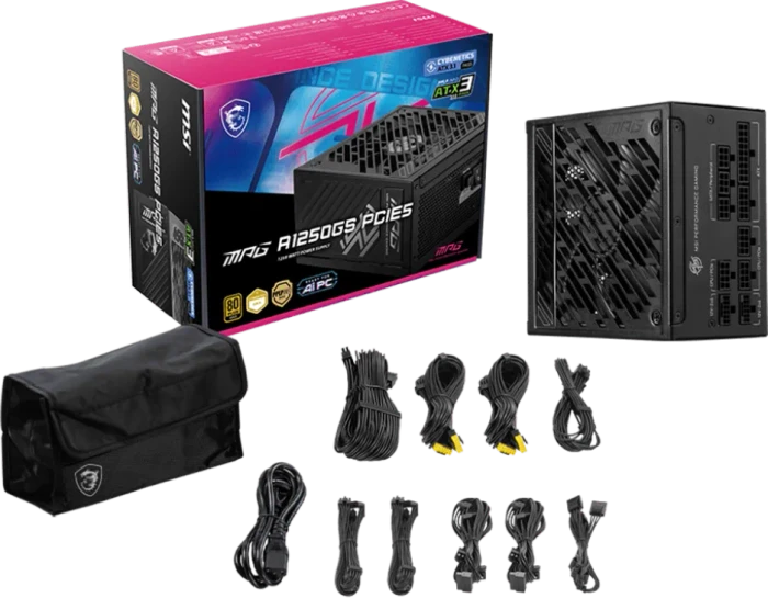 MSI MPG A1250GS PCIE5 1250W, ATX 3.1