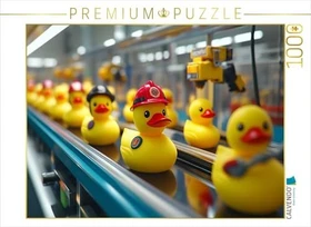 Calvendo Berufs-Badeenten auf der Produktionslinie - Quietscheenten im Berufs-Outfit