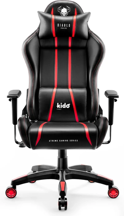 Diablo Chairs X-One 2.0 Kido Kinder-Gamingstuhl, schwarz/rot