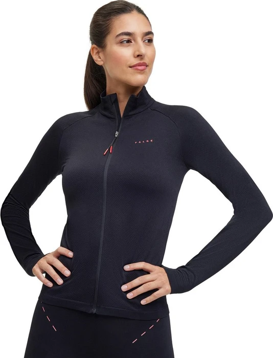 Falke Training Stehkragen Funktionsshirt langarm schwarz (Damen)