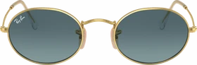 Ray-Ban RB3547 Oval 51mm polished gold/blue
