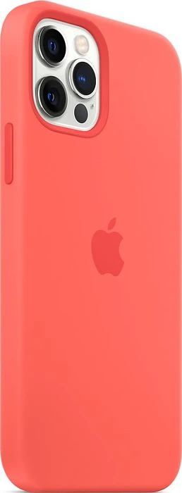 Apple Silikon Case mit MagSafe für iPhone 12/iPhone 12 Pro zitruspink