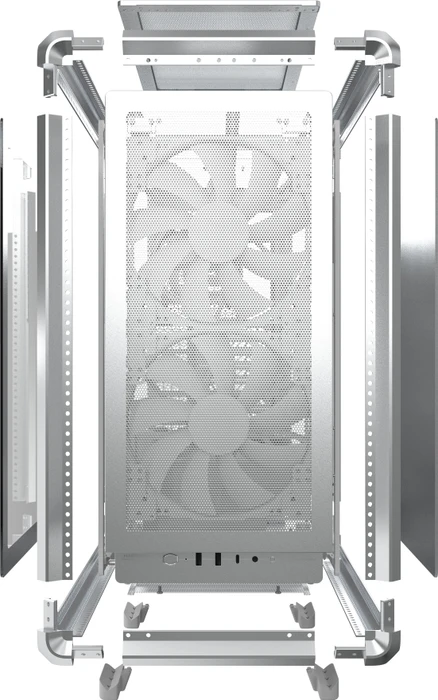 Cooler Master MasterFrame 500 Mesh, silber, Glasfenster