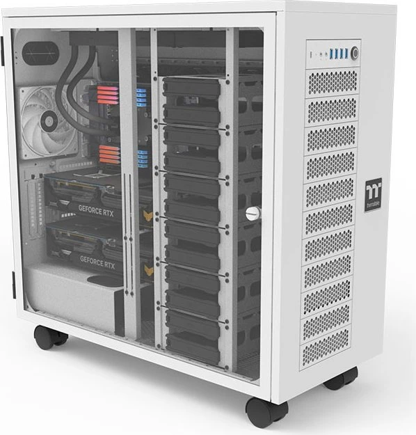 Thermaltake AX700 TG, weiß, Glasfenster