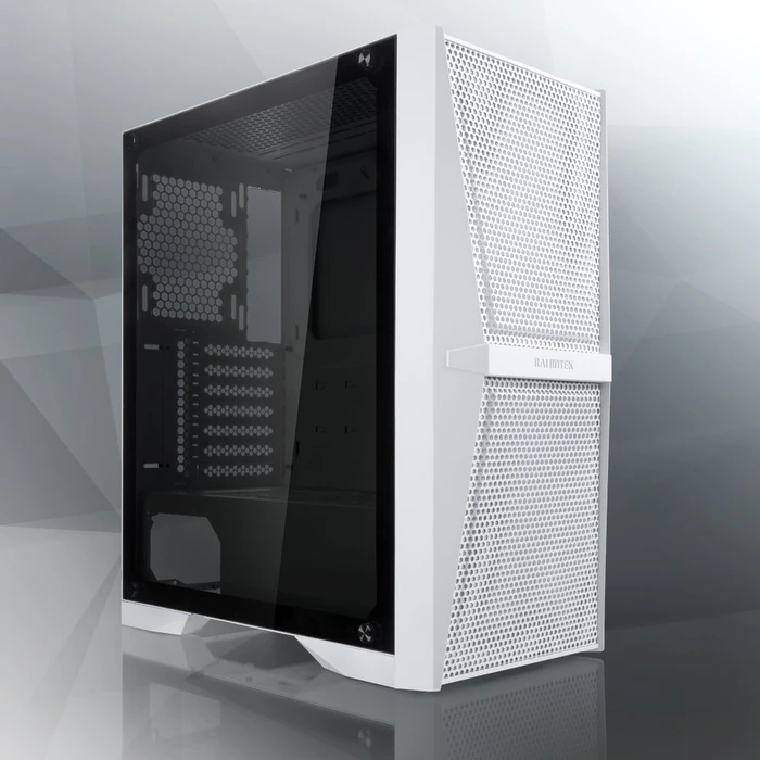 Raijintek Silenos MS, weiß, Glasfenster