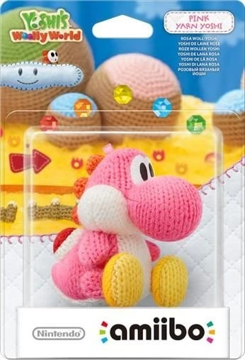 Nintendo amiibo Figur Yoshi's Woolly World Collection Rosa Woll-Yoshi (Switch/WiiU/3DS)