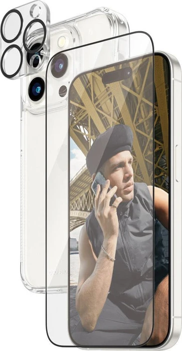 PanzerGlass 3-in-1 Set für Apple iPhone 15 Pro transparent