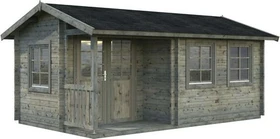 Palmako Susanna 12.4m² Gartenhaus grau tauchgrundiert