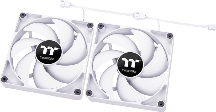 Thermaltake CT140 Snow White, weiß, 140mm, 2er-Pack