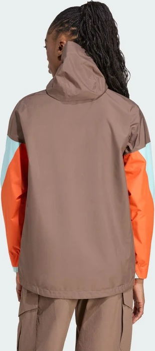 adidas Terrex Xploric 2.5L Climaproof Anorak earth strata/semi flash aqua/semi impact orange (Damen)