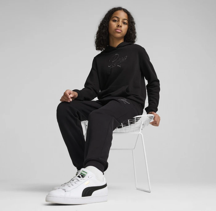 Puma Essentials Script Trainingshose lang puma black (Junior)