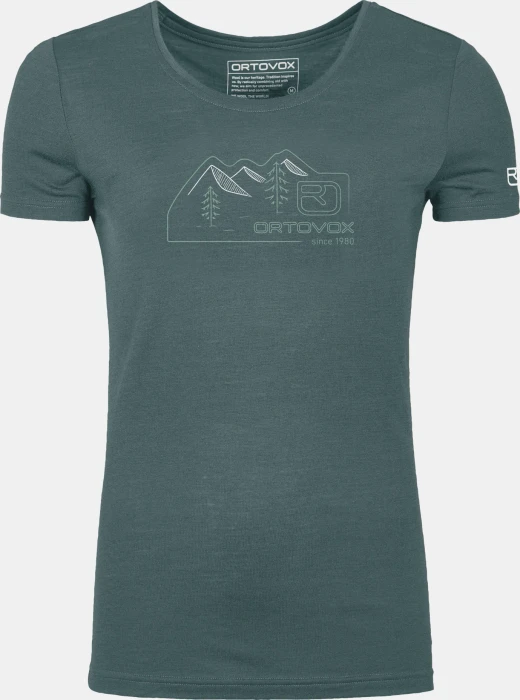 Ortovox 150 Cool Vintage Badge Funktionsshirt kurzarm dark arctic grey (Damen)