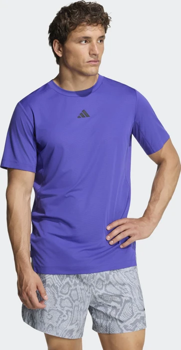 adidas D4T Primelift 3-Streifen Funktionsshirt kurzarm pure purple (Herren)