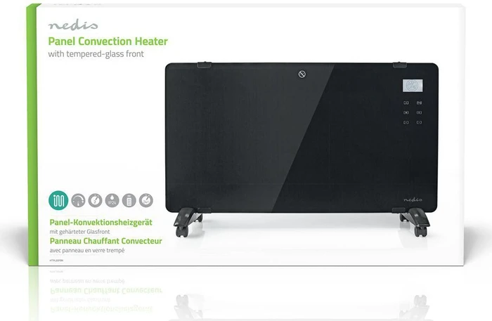 Nedis HTPL20FBK Glas Standkonvektor