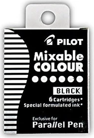 Pilot Patrone Parallel Pen Standard-Tintenpatrone schwarz, 6er-Pack