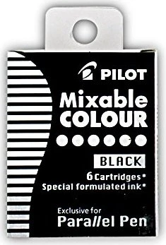 Pilot Patrone Parallel Pen Standard-Tintenpatrone schwarz, 6er-Pack