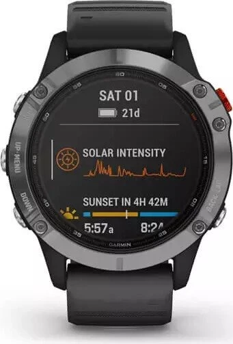 Garmin Fenix 6S Solar silber/schwarz