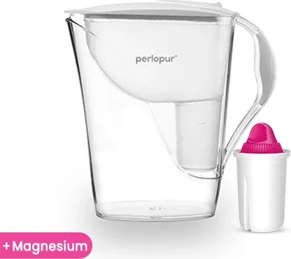 PearlCo Fashion Tischwasserfilter inkl. Kartusche AquaMag weiß