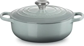 Le Creuset Signature Gusseisen Sauteuse rund 24cm 3.4l sea salt