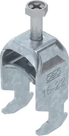 OBO Bettermann Bügelschelle 2056 H-Fuß, 1-fach, Metalldruckwanne, FT