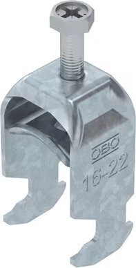OBO Bettermann Bügelschelle 2056 H-Fuß, 1-fach, Metalldruckwanne, FT